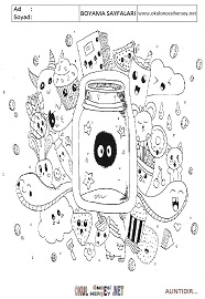 Doodle boyama sayfaları